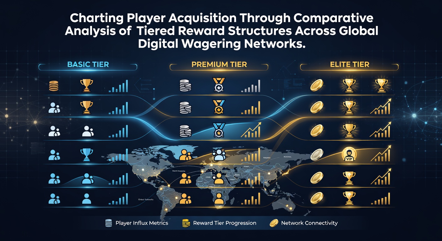 Global digital wagering networks comparison chart showing tiered reward structures