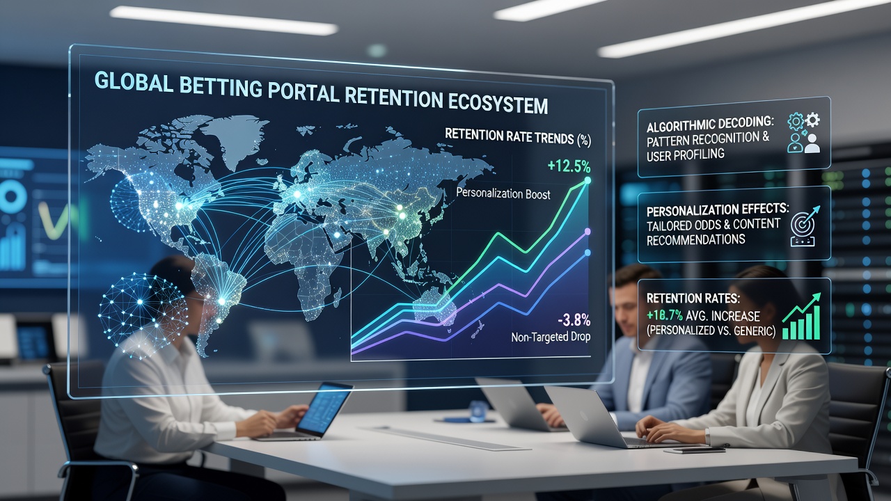 Heatmap and analytics dashboard illustrating retention trends influenced by personalized recommendations