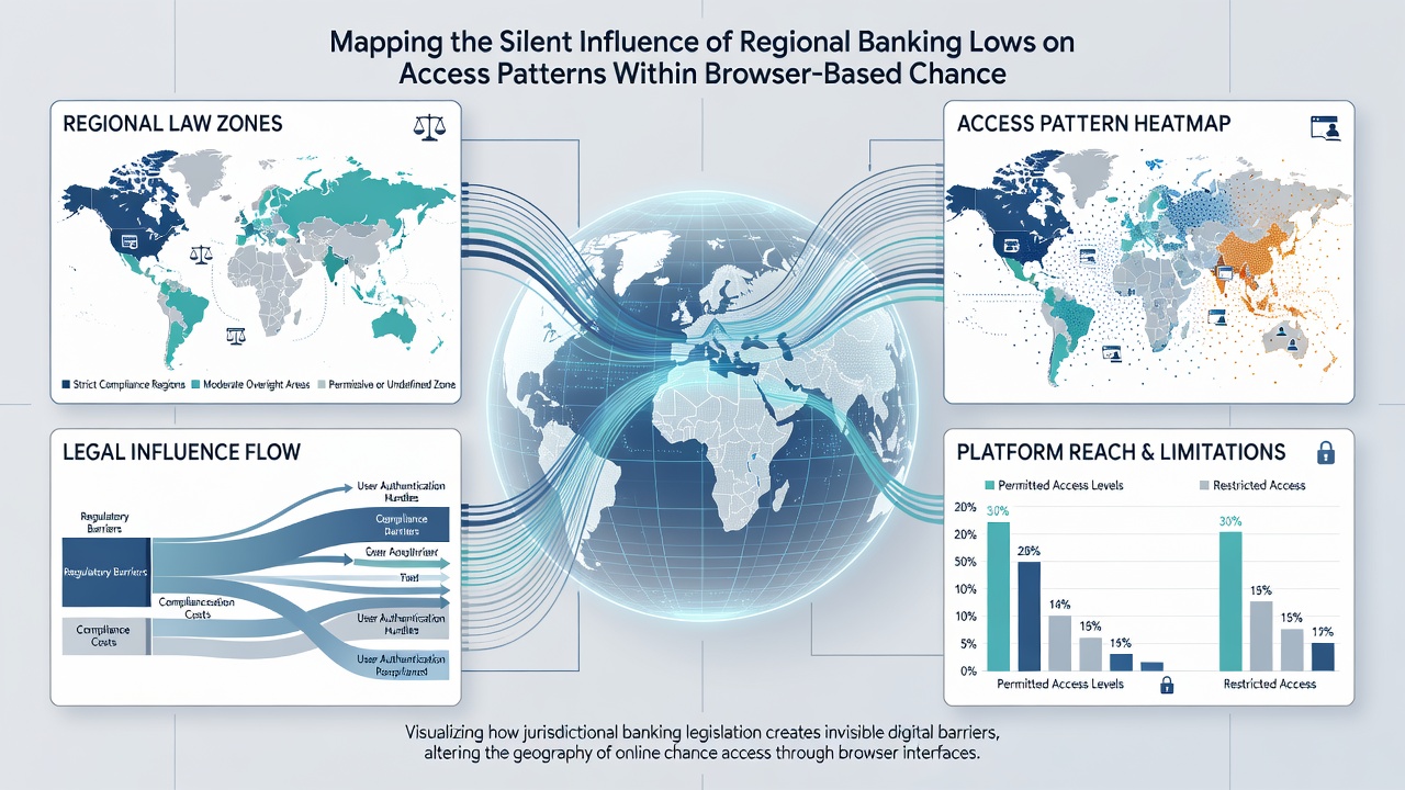 Data visualization of access pattern changes linked to banking law variations