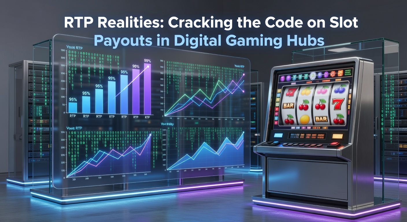 Digital slot machine interface displaying payout percentages and spinning reels in a vibrant online casino environment
