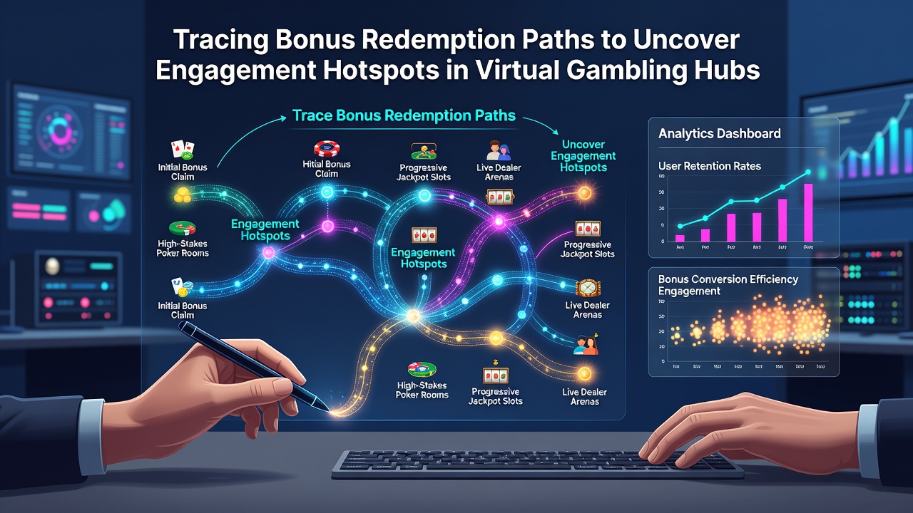 Heatmap visualization of player navigation and bonus redemption hotspots on mobile casino interfaces